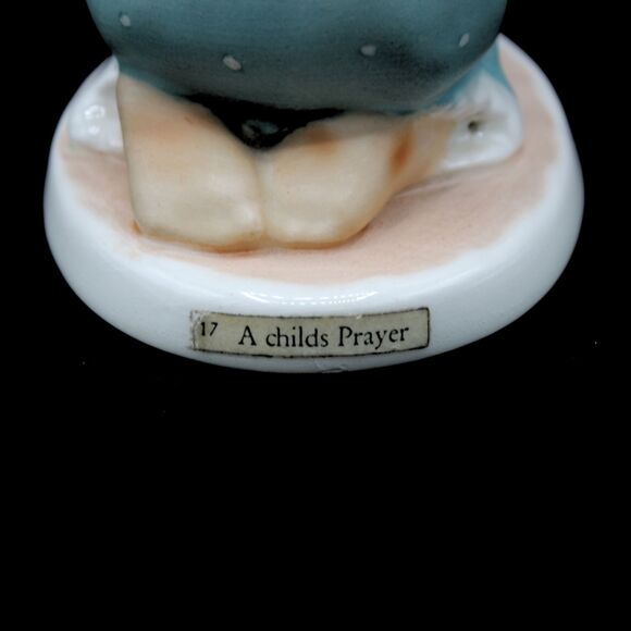 Vintage Goebel Praying Girl Figurine Bisque Porcelain Hand Painted German Statue - Picture 3 of 8